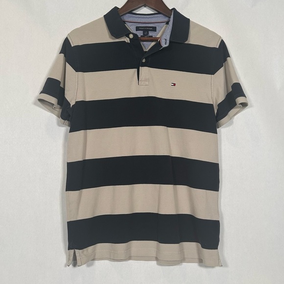 Tommy Hilfiger Slim Fit Rugby-Stripe Polo Shirt - Picture 1 of 11